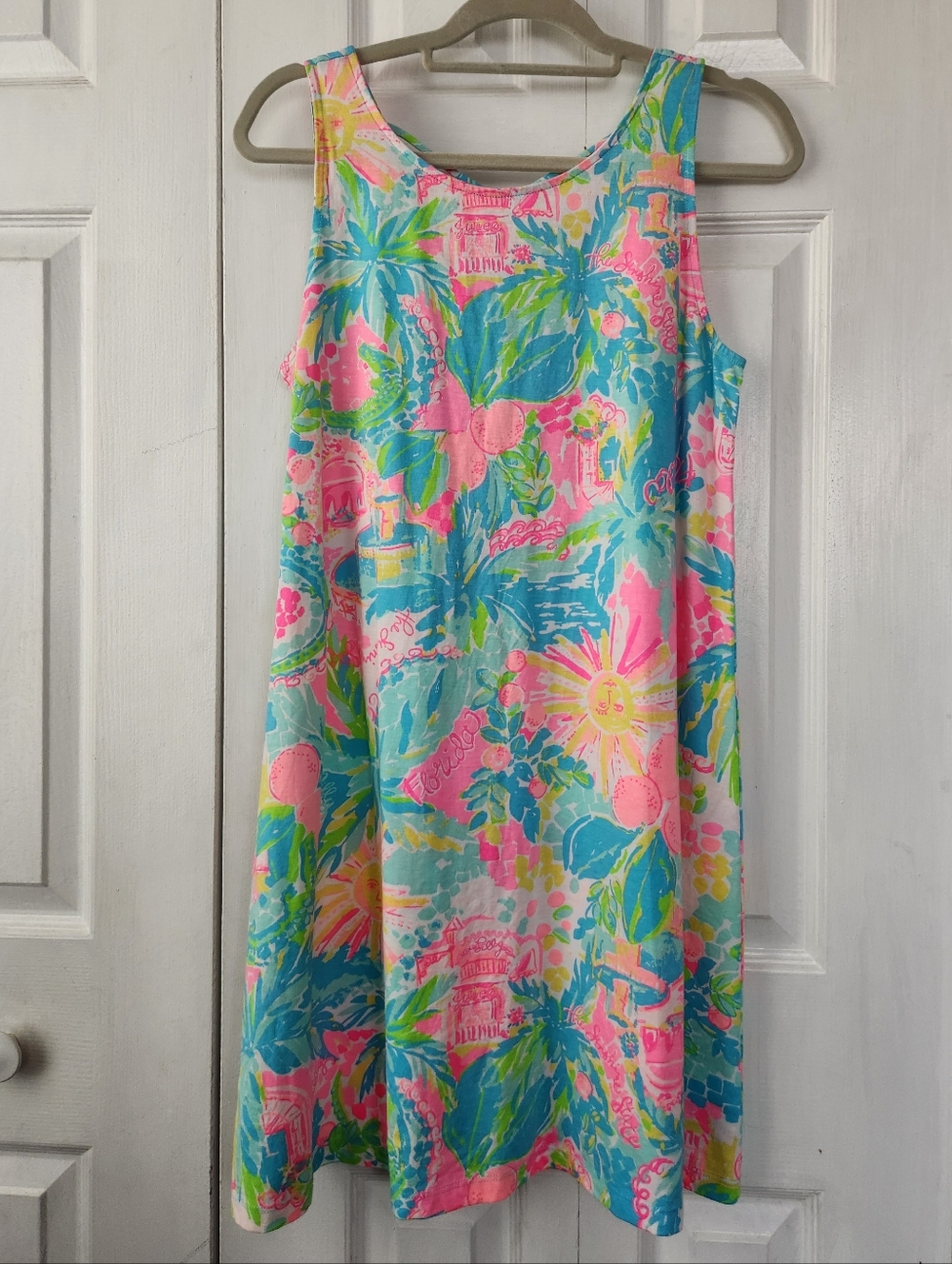 NWOT Lilly Pulitzer Kristen Swing Dress Multi Sunshine State of Mind Medium - Picture 2 of 9